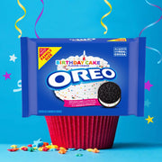 Birthday Cake Creme Chocolate Sandwich Cookies, Family Size W9