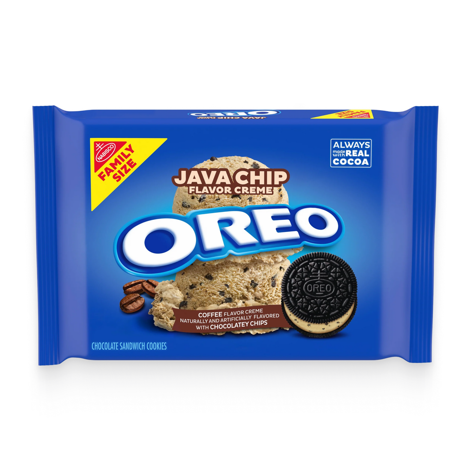 Java Chip Creme Chocolate Sandwich Cookies, Family Size D5