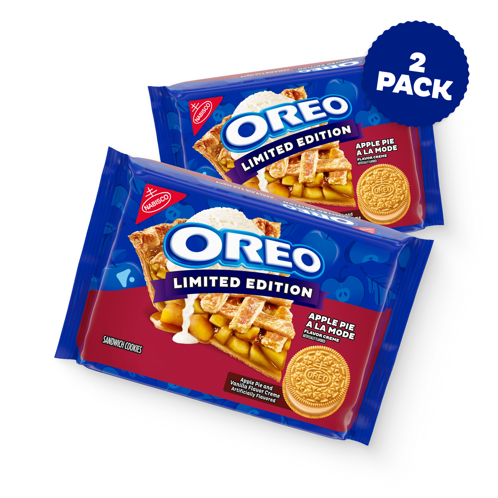 Apple Pie a la Mode Sandwich Cookies, Limited Edition, 2 Pack Z9