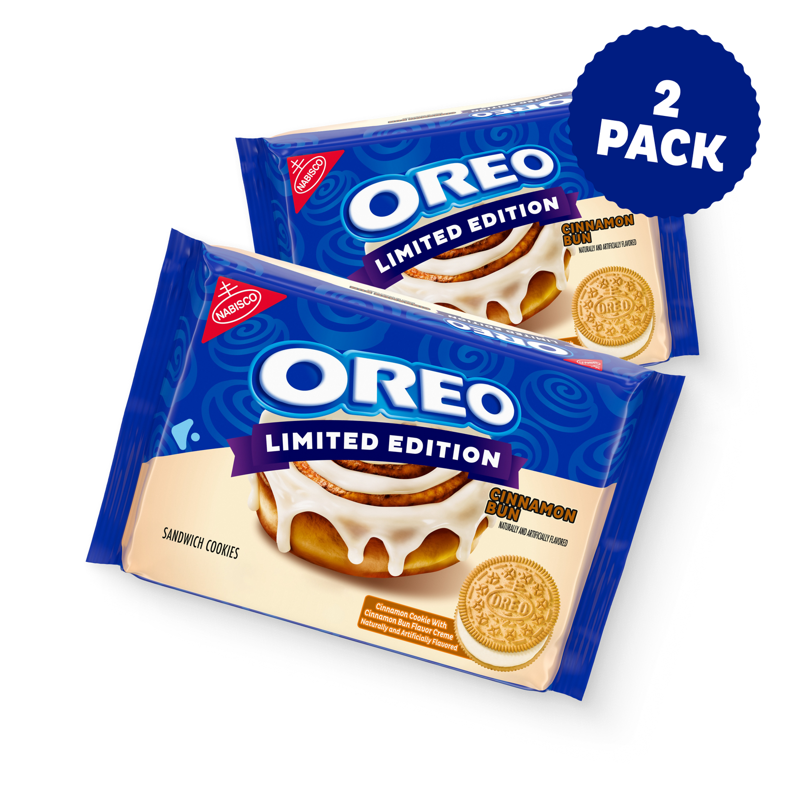Cinnamon Bun Sandwich Cookies, Limited Edition, 2 Pack T1