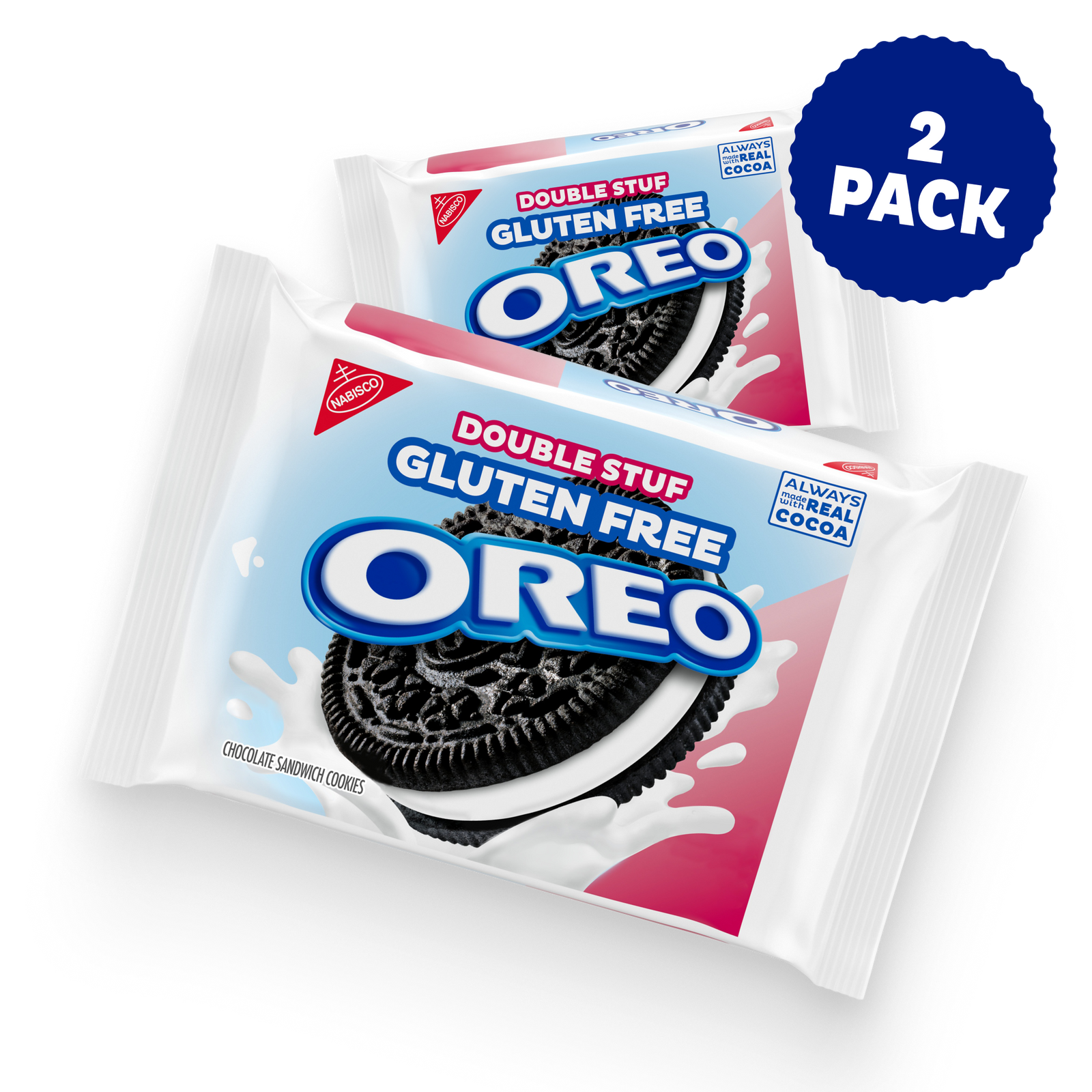 Double Stuf Gluten Free Chocolate Sandwich Cookies, 2 Pack Y2