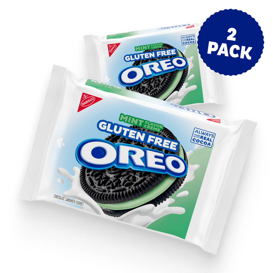 Gluten Free Mint Creme Chocolate Sandwich Cookies, 2 Pack X7