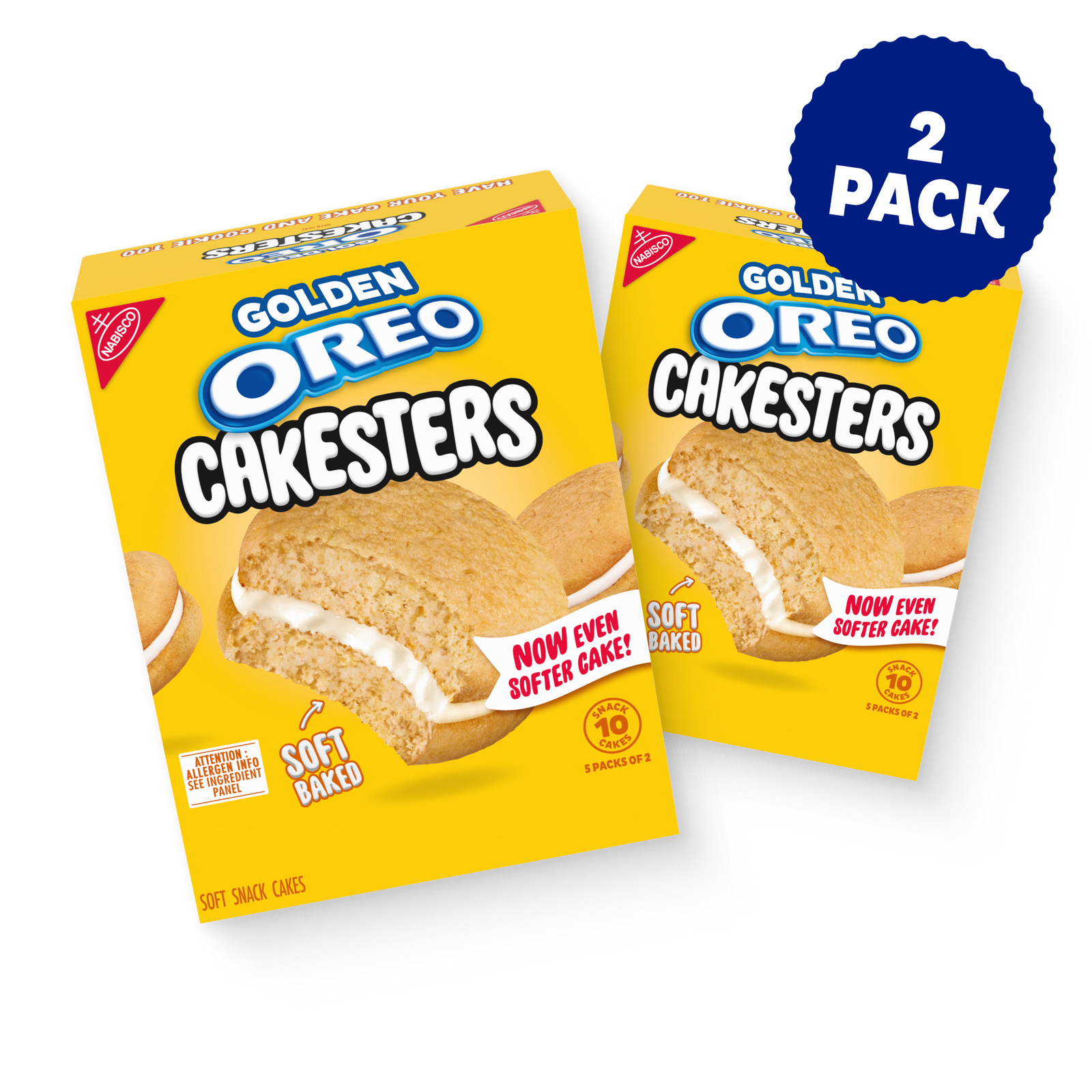 Golden Cakesters Soft Snack Cakes, Snack Packs, 2 Pack T1