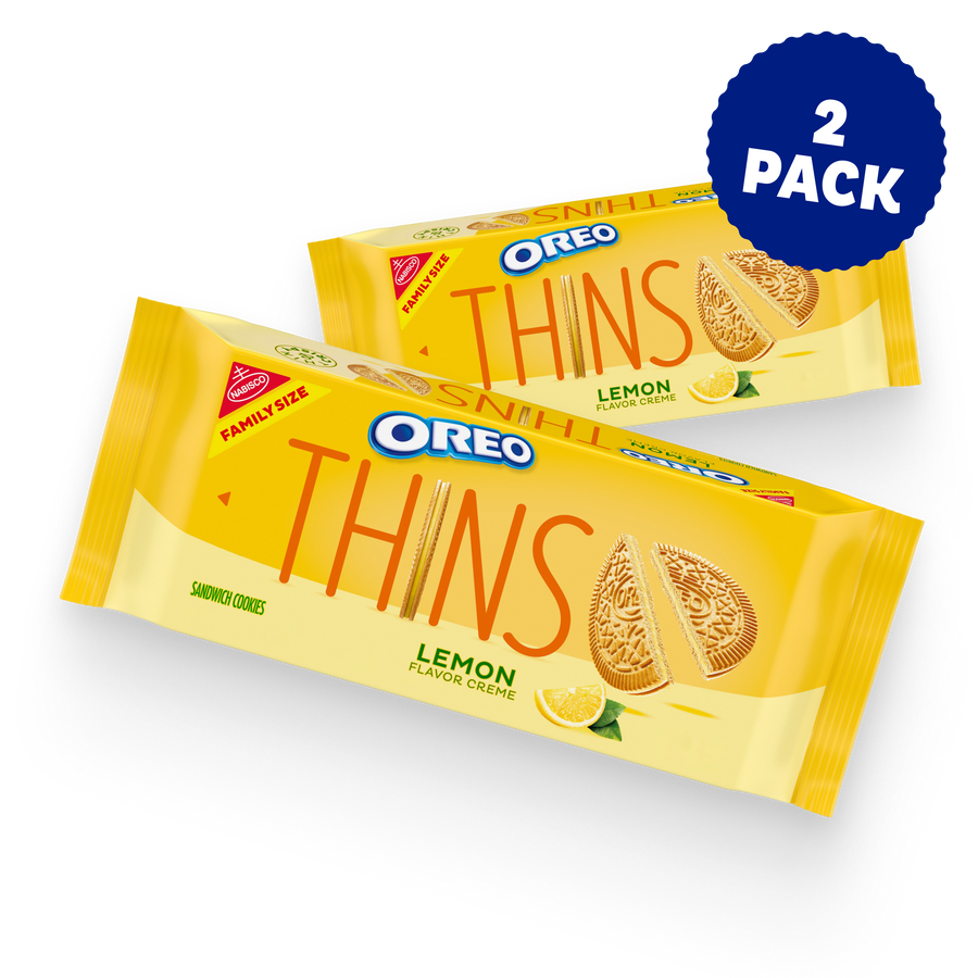 Thins Lemon Creme Sandwich Cookies, Family Size, 2 Pack V9