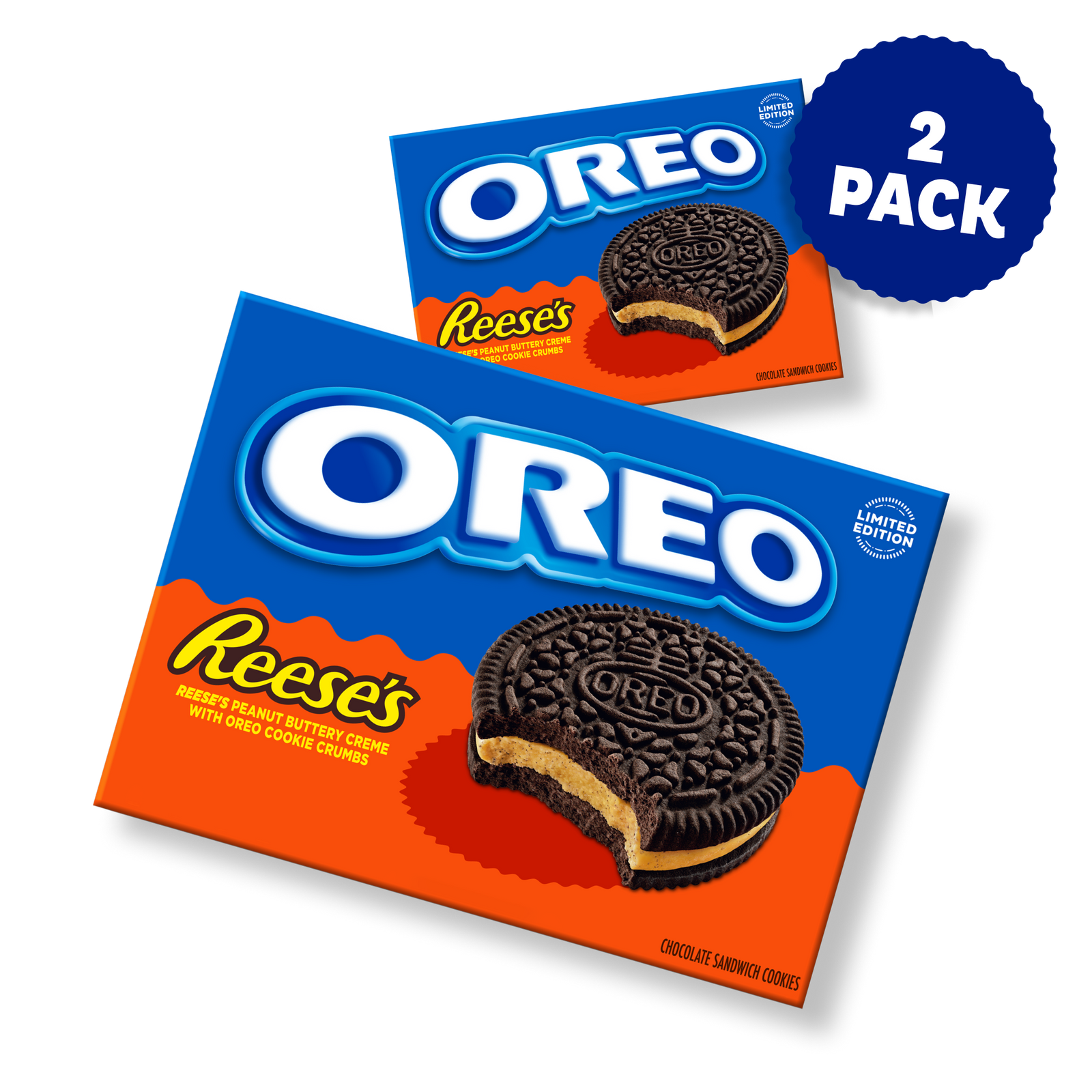 Reese's Peanut Buttery Creme Chocolate Sandwich Cookies, 2 Pack Y9