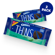 Thins Mint Creme Chocolate Sandwich Cookies, Family Size, 2 Pack U9