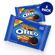 Toffee Crunch Creme With Sugar Crystals Chocolate Sandwich Cookies, Family Size, 2 Pack F7