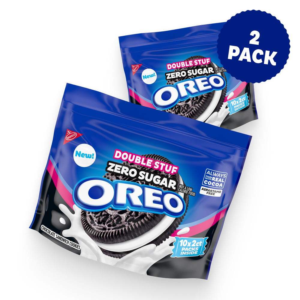 Zero Sugar Double Stuf Chocolate Sandwich Cookies, Snack Packs, 2 Pack G8