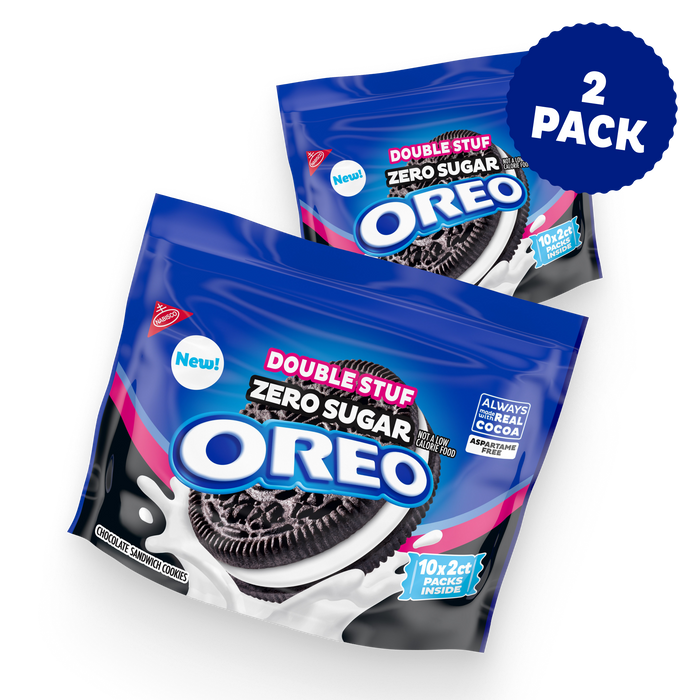 Zero Sugar Double Stuf Chocolate Sandwich Cookies, Snack Packs, 2 Pack G8