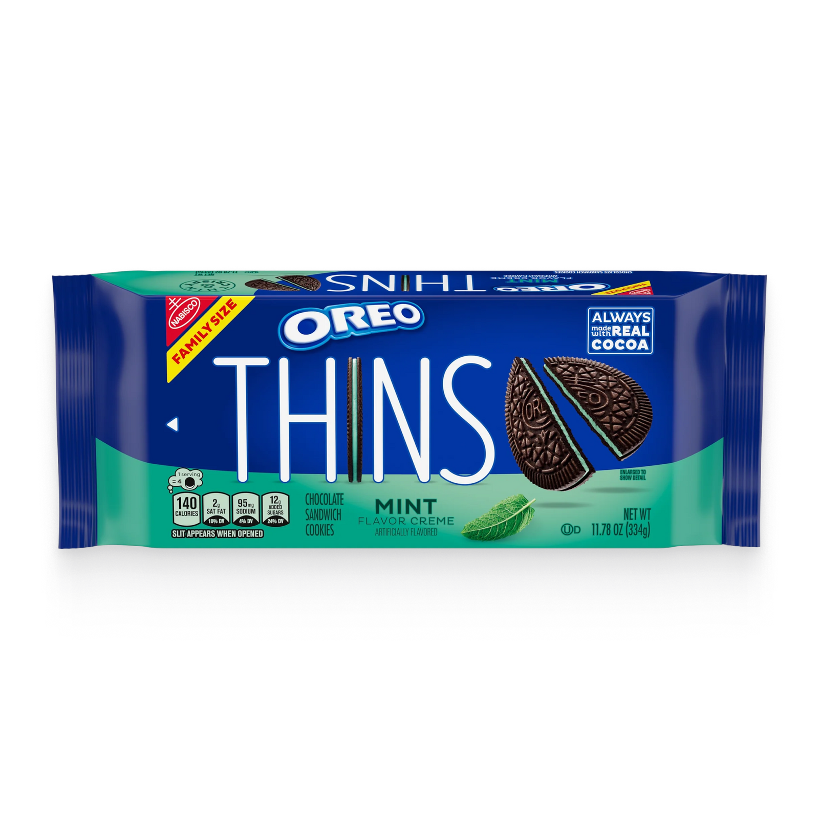 Thins Mint Creme Chocolate Sandwich Cookies, Family Size V7