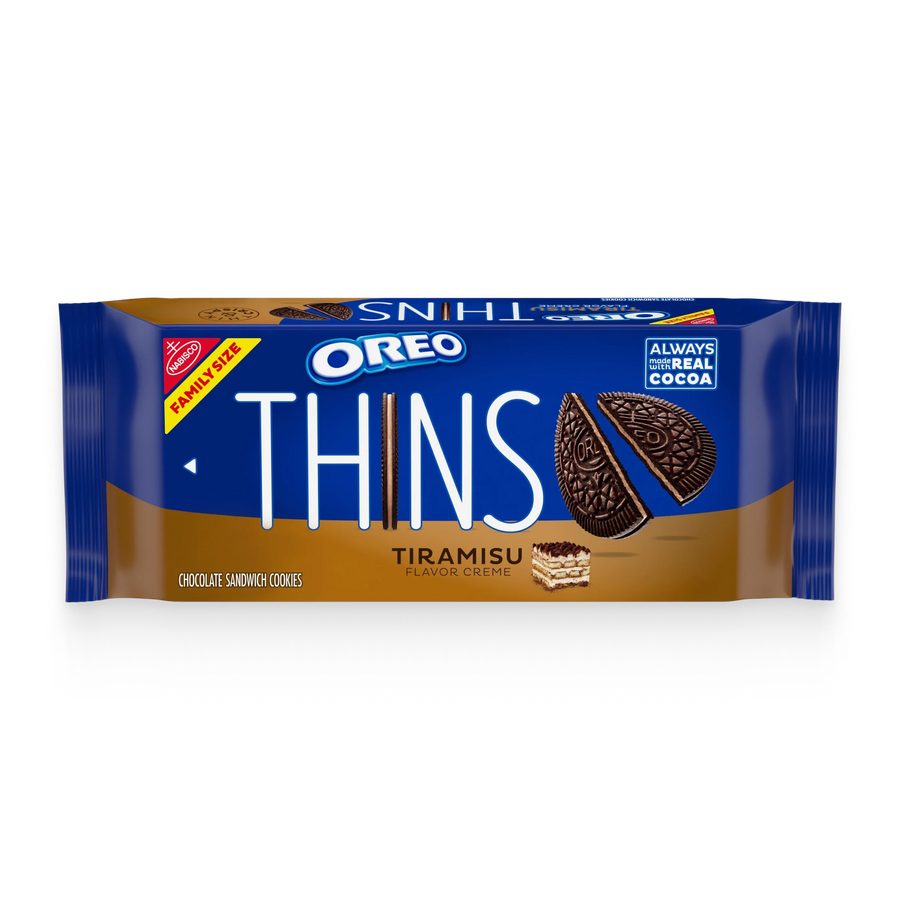 Thins Tiramisu Creme Chocolate Sandwich Cookies, Family Size Y9