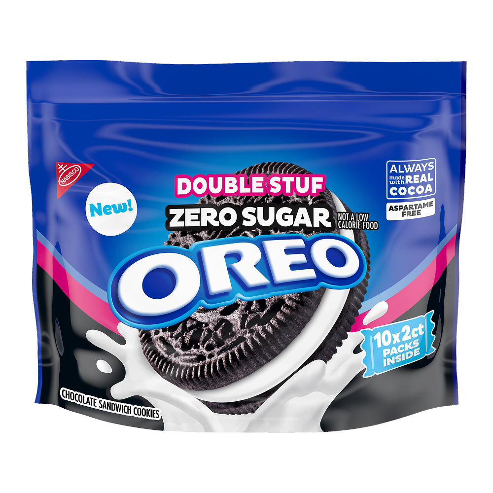 Zero Sugar Double Stuf Chocolate Sandwich Cookies, Snack Packs D1