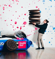 Double Stuf Chocolate Sandwich Cookies, Family Size T8