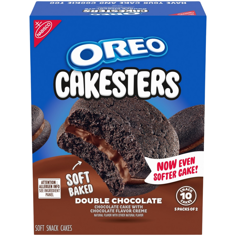 Cakesters Double Chocolate Soft Snack Cakes, Snack Packs T3
